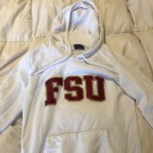 Champion White FSU Hoodie
